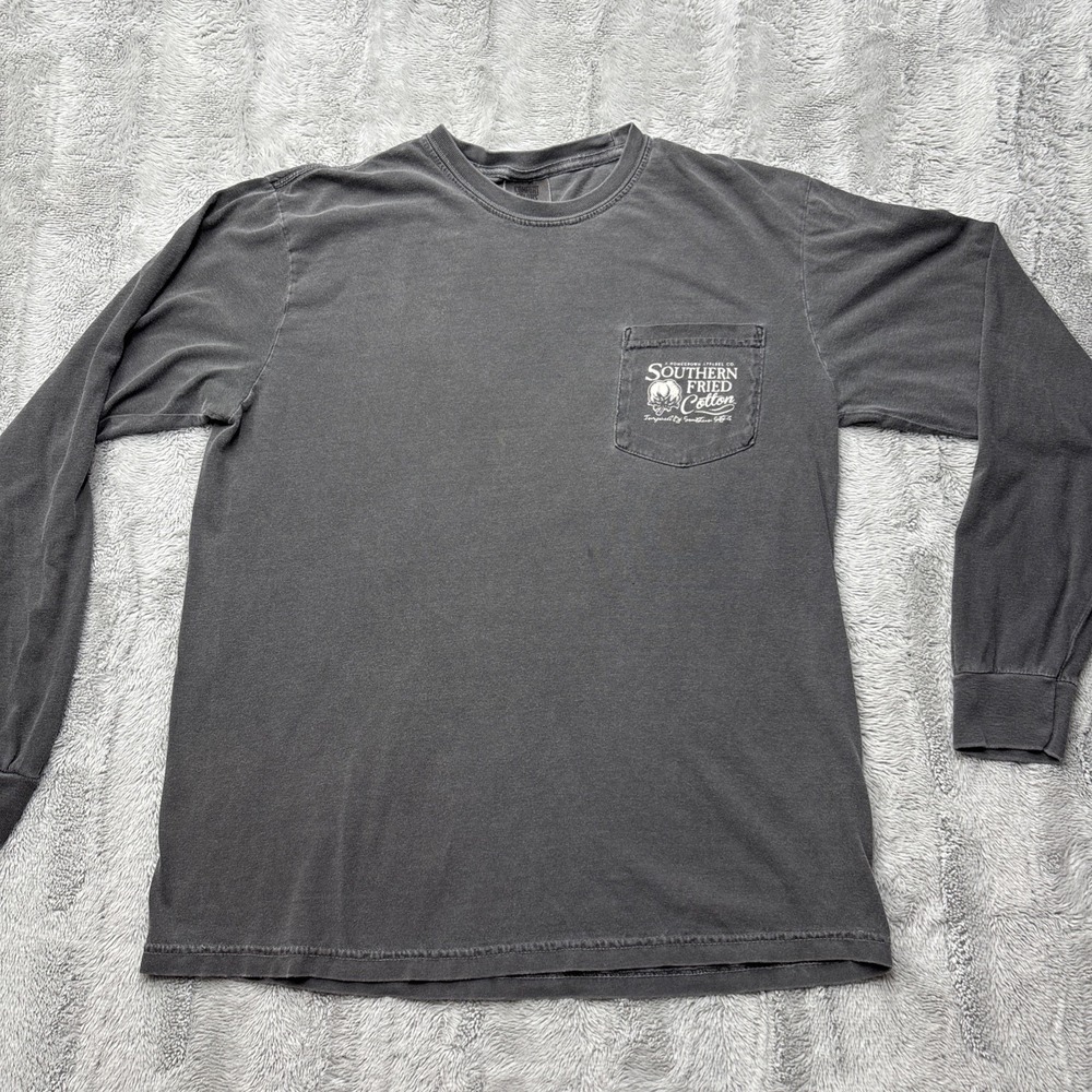 Southern Fried Cotton Long Sleeve T-Shirt Men's Size Medium